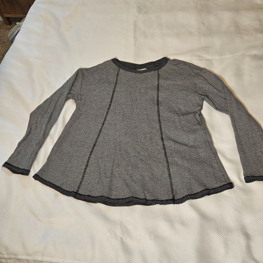 J. Jill Gray Knit Inside out long sleeve womens Small